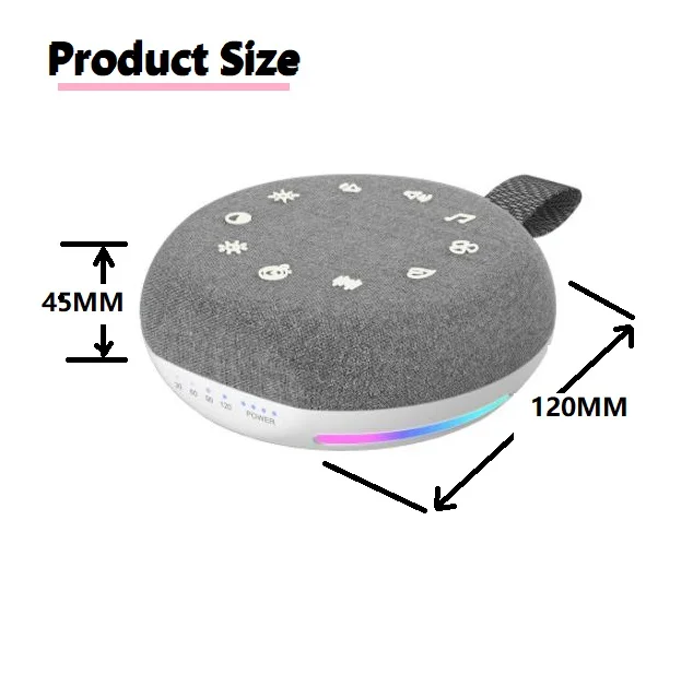 Portable sound equipment/amplifiers/speaker White Noise Therapy  Sleep , RGB 7 Colors Night Light for Baby Children Adults