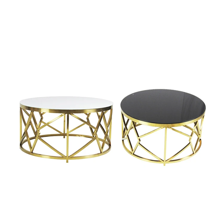 Living Room Modern Simple Nordic color customized mental round beauty coffee dining table
