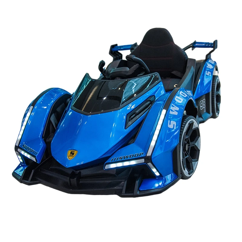 Детская игрушечная машинка для катания на электрическом картете, детский пульт дистанционного управления с Bluetooth, Музыкальный Электрический четырехколесный Детский электромобиль