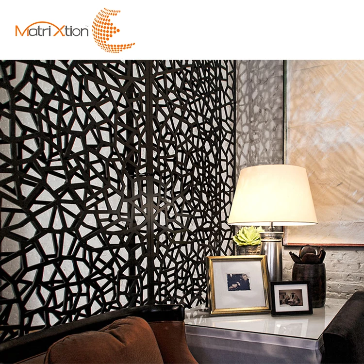 Screen Partition Decorative Room Divider Screen Panel Metal Customized Laser Cut Outdoor Indoor Aluminum American Modern Mig-29