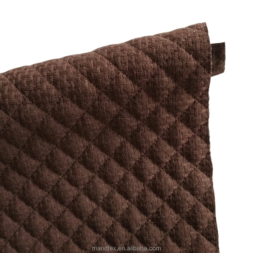 Factory Custom Beautiful Diamond Thick Foam Quilted Sofa Chair Fabric For Mattress border