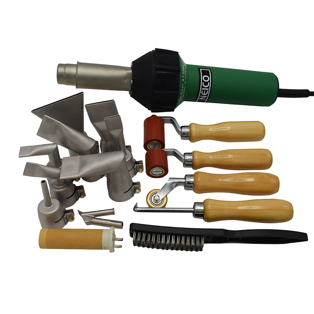 1600W Professional PVC Roofing Welding Tools Heat Gun Kit Plastic Welder Hot Air Weld Gun with Roofing Seam Rollers and Tester