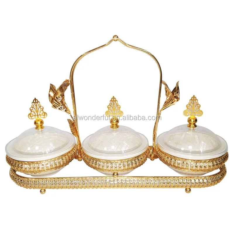2024 arabic golden dessert snack plate with porcelain