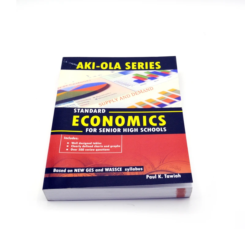 Custom Book Printing Service Softcover Text Book Full Color Educational French English Textbook