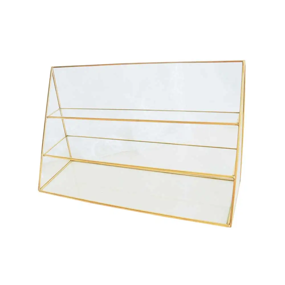 Новинка, золотистая зеркальная Хрустальная салфетка, коробка для хранения косметики, шкатулка для ювелирных изделий, чехол с металлической рамкой для фотографий, держатели