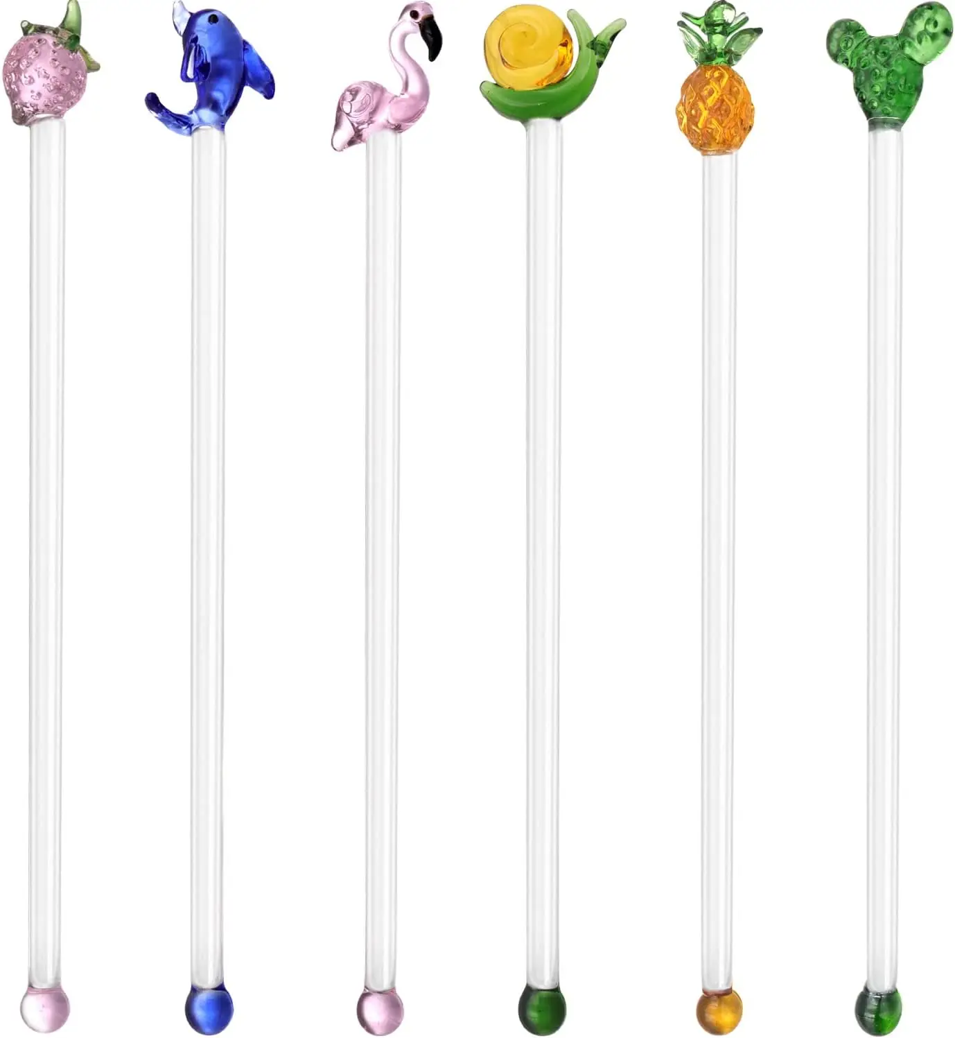 High Quality Glass Swizzle Stick Reusable Drink Coffee Juice Milk Stirrers Cocktail Liquor Stick for Coffee Bar