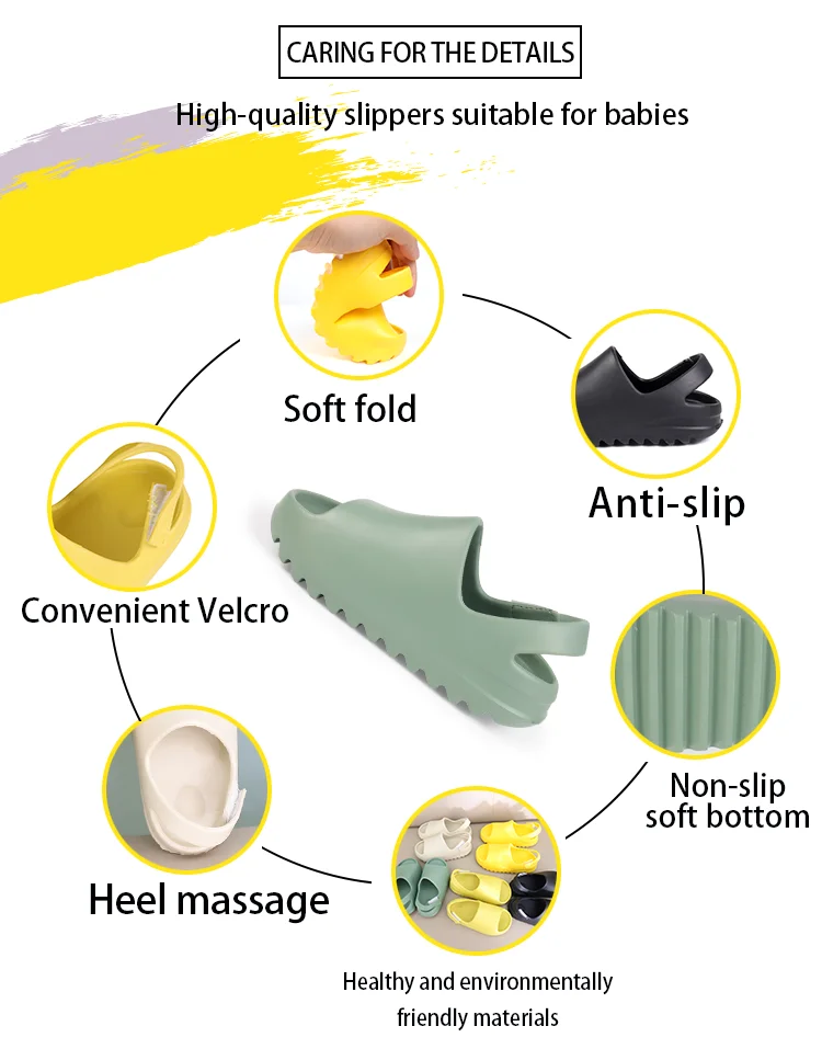 
ECO Friendly Best Wholesale Kid Slipper Sliders Kid Sandals Big Kid Summer Shoe 