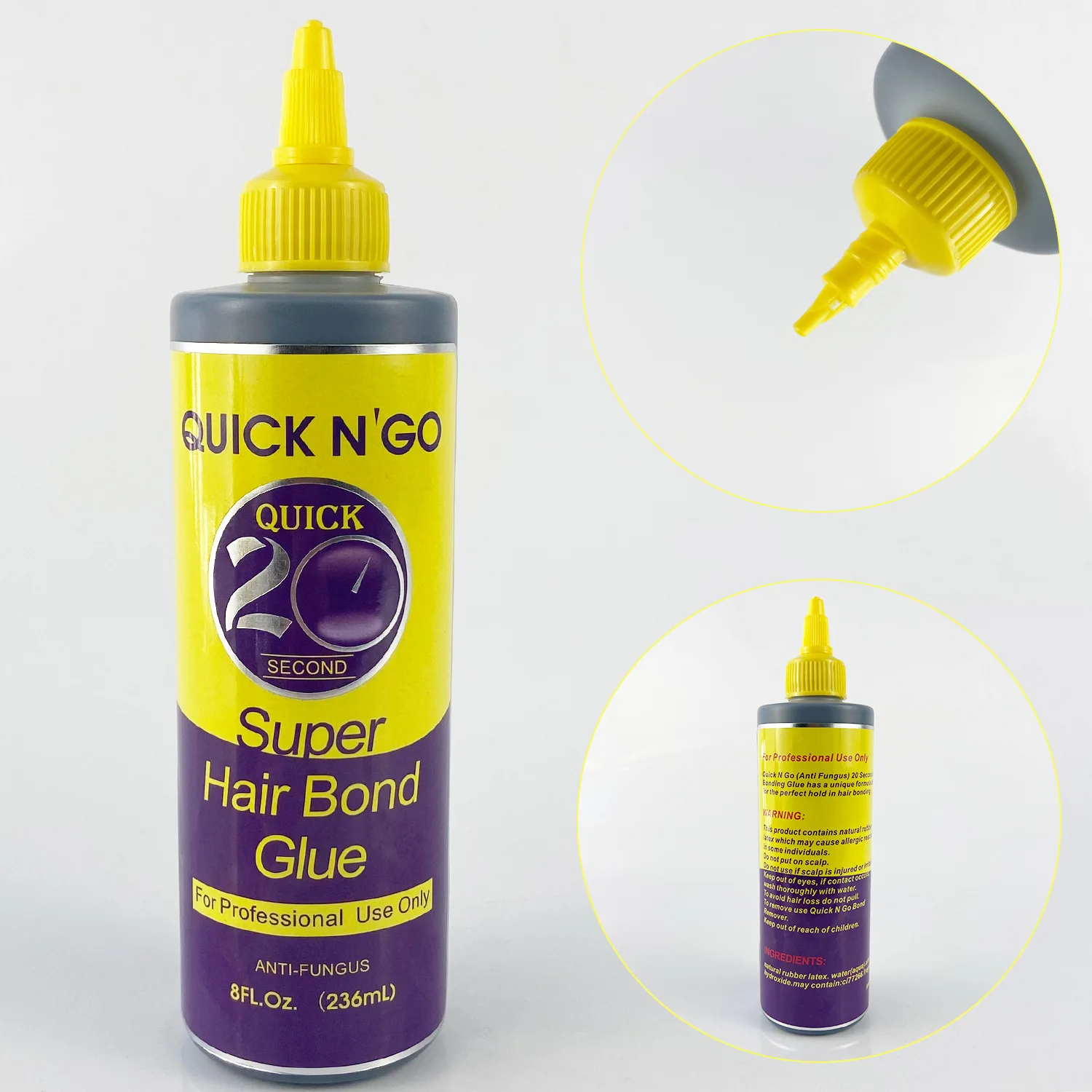 Hair Bonding Glue for Wigs Making Professional Black Eyelash Extension Glue Waterproof Weave Glue Strong Hold