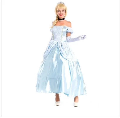 Movie Costumes Court Blue Halloween Women Sissi Princess Dress Halloween Princess Costume Cosplay Costume