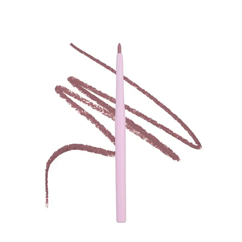Vegan cruelty free high pigment pink lip liner private label creme lip liners retractable lip liner