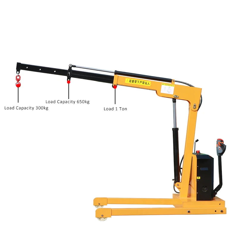 High Quality 1 Ton 4 Meter Fully Electric Mobile Crane For Construction