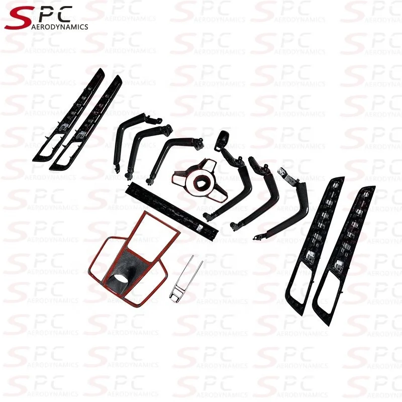 SPC Carbon Fiber Interior Kits For Porsche Cayenne E3 Carbon Fiber Interior Trim Kits For Cayenne 9Y0 9YA 9Y3 2018-2023 Car Part