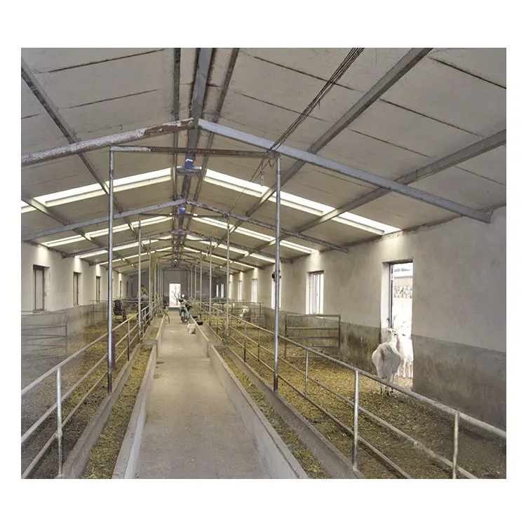 Light Steel Structure Goat House Designed Prefab Farm Sheep Goat Steel Shed House