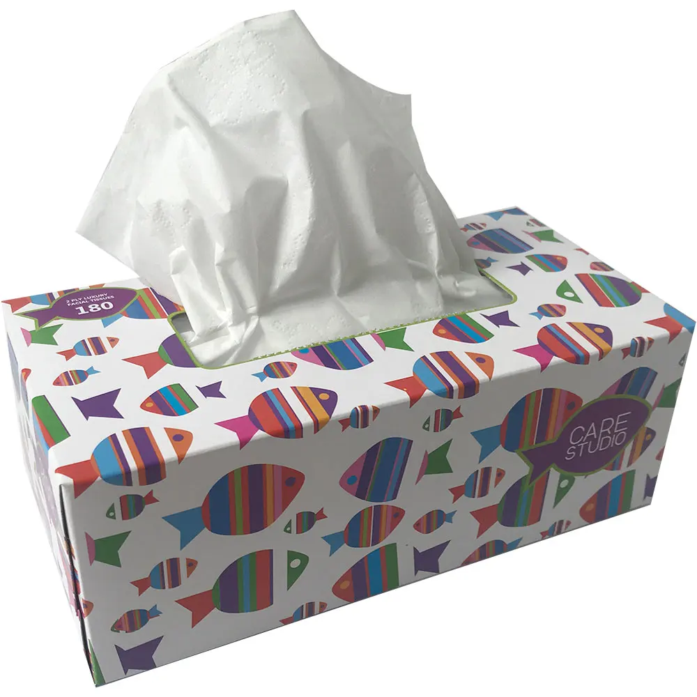 Customized logo Luxury tissue wrapping paper virgin wood pulp 2 ply  gift wrapping nice facial tissue  in China