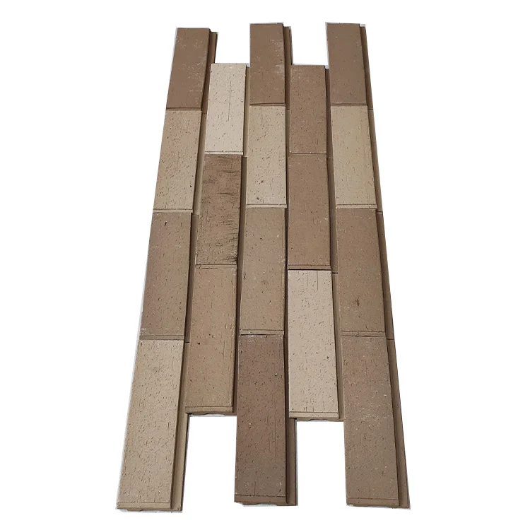 Dry Groove Dark Brown Fireproof And Waterproof Brick Clay Tile Style Exterior Wall Facing Bricks