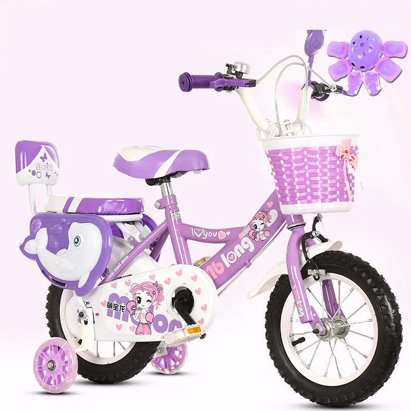 The latest purple Princess kids bike boys and girls 2-5-8 years old