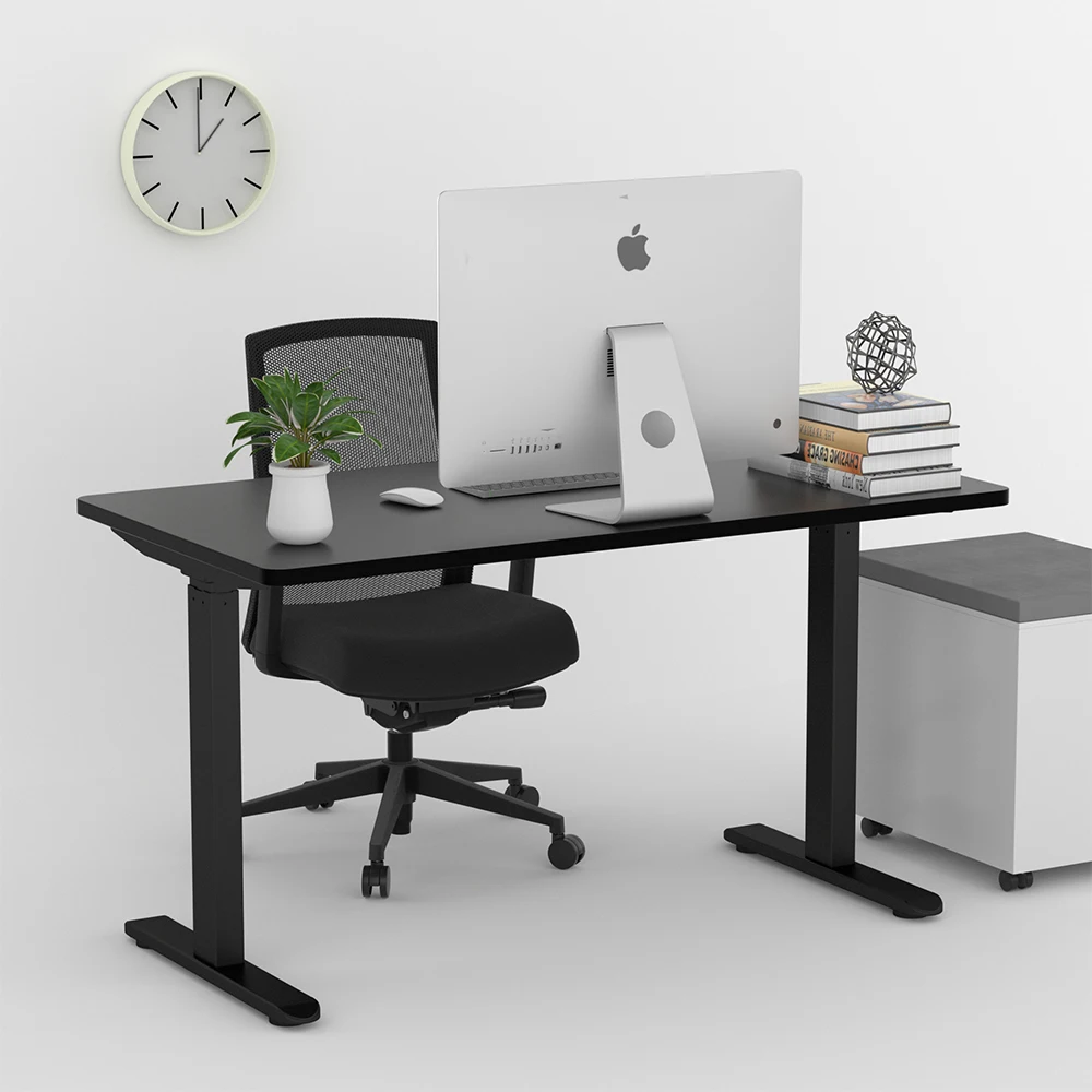 
Free Shipping Black Custom Logo Size Adjustable Height Computer Desk With USB 