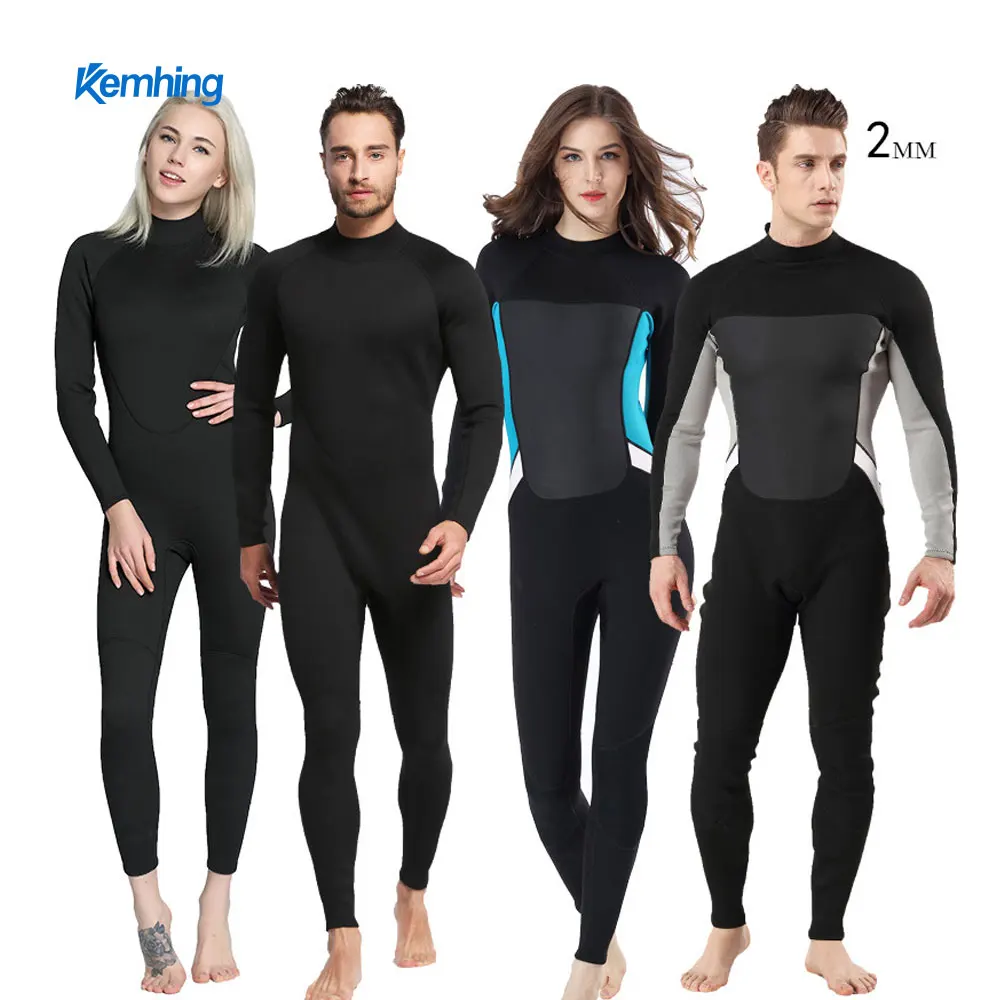 OEM Custom 2MM Neoprene Wetsuit Protection Warm Surfing Suit sun one-piece wetsuit  Back Hidden Zip Wetsuit