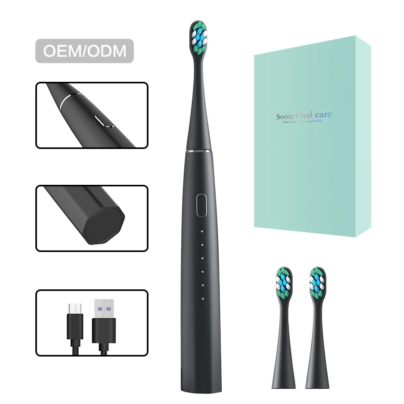 2023 Wholesale Waterproof Ipx7 Level Adult Travel Sonic Usb Rechargeable Ultra Soft Silk Vibration Electric Toothbrush
