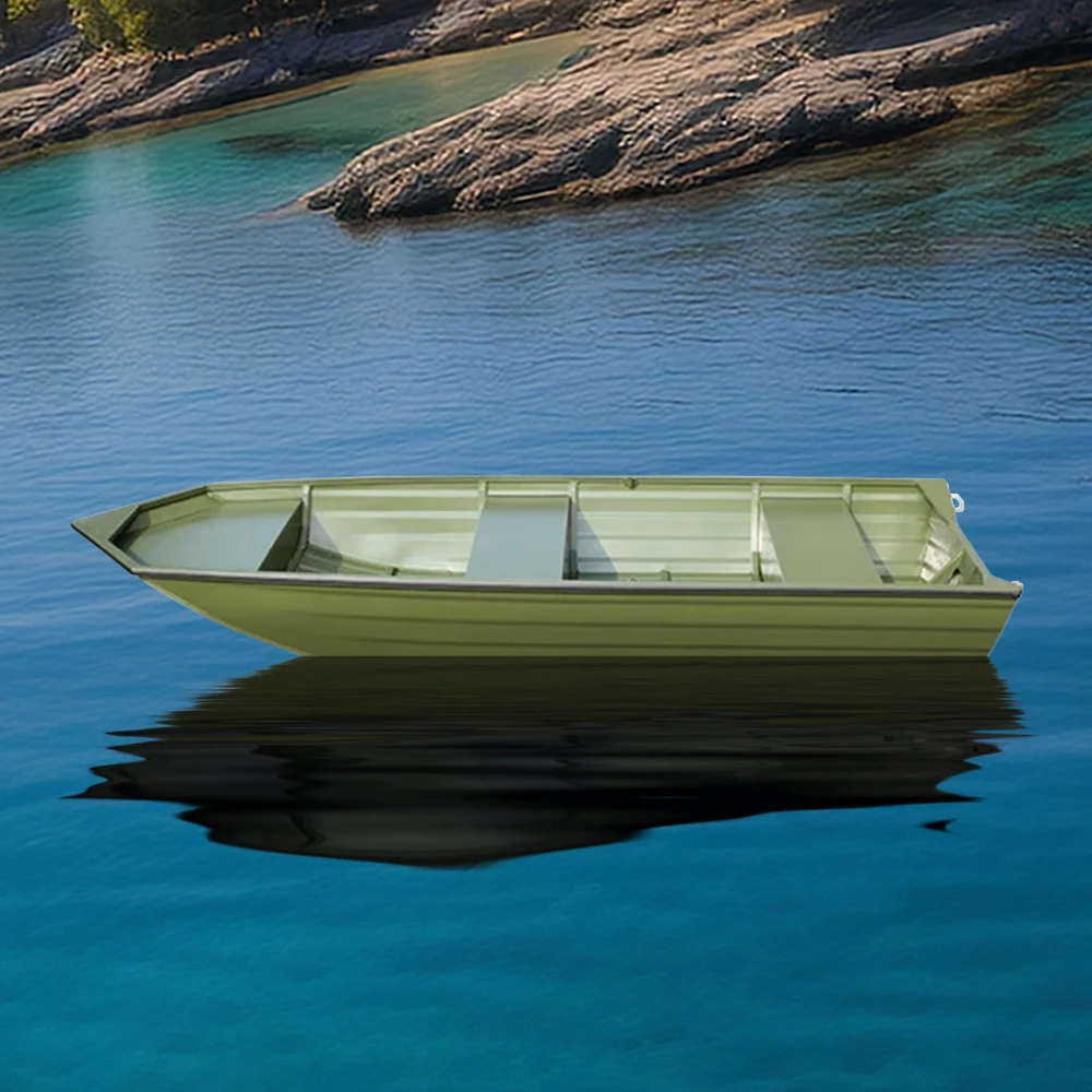 Kinocean 3mm J520 New Aluminum Jon Boat Fishing Bass Boats with Steering Wheel and Console for sale