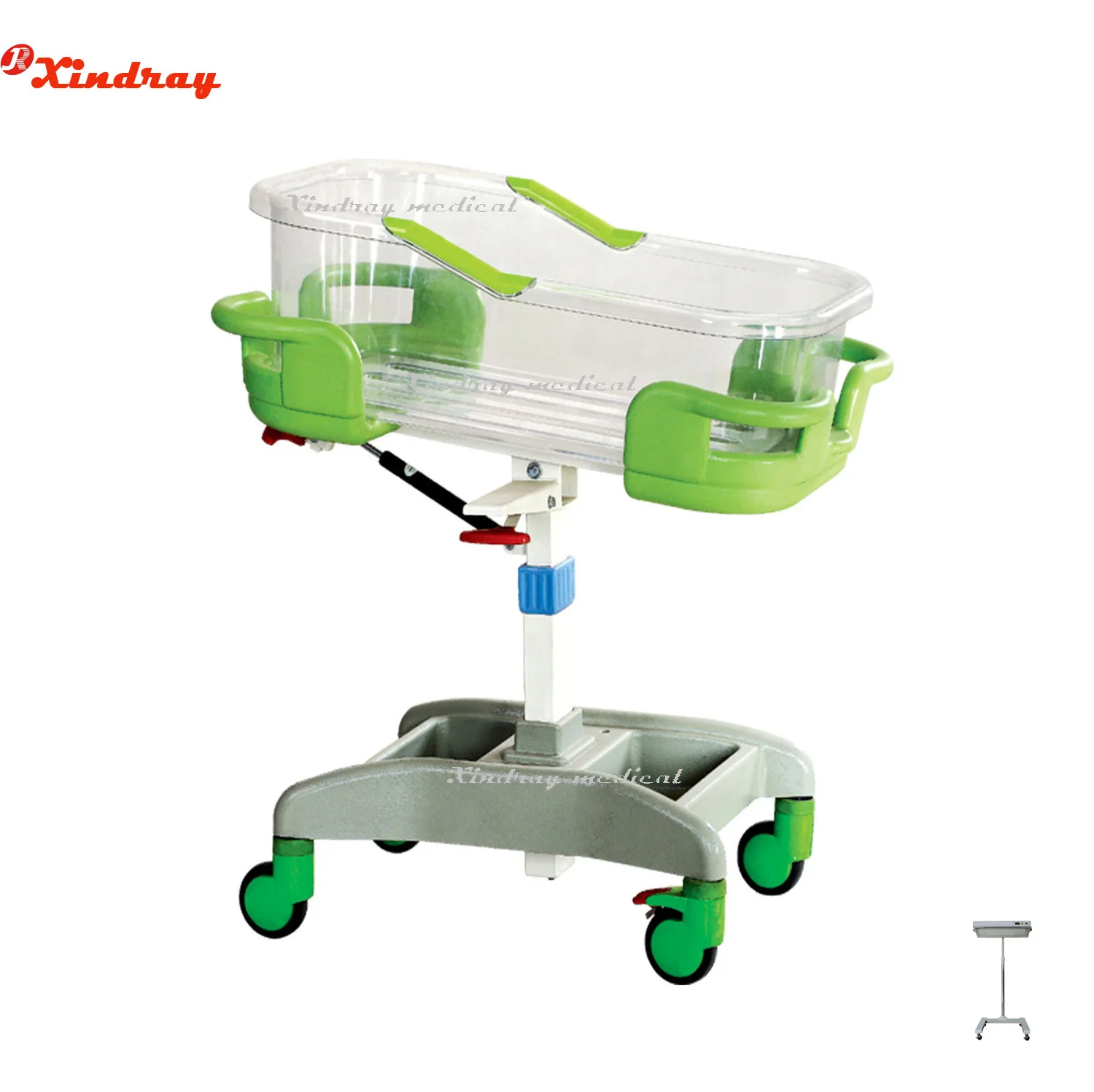 Assembled Hospital medical Stainless Steel neonate Hospital Newborn Baby Trolley