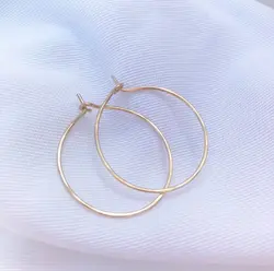 Large Hoop 14K Gold Plating Hoops Big Wire Earrings Earrings For Women Gold Hoops Earrings