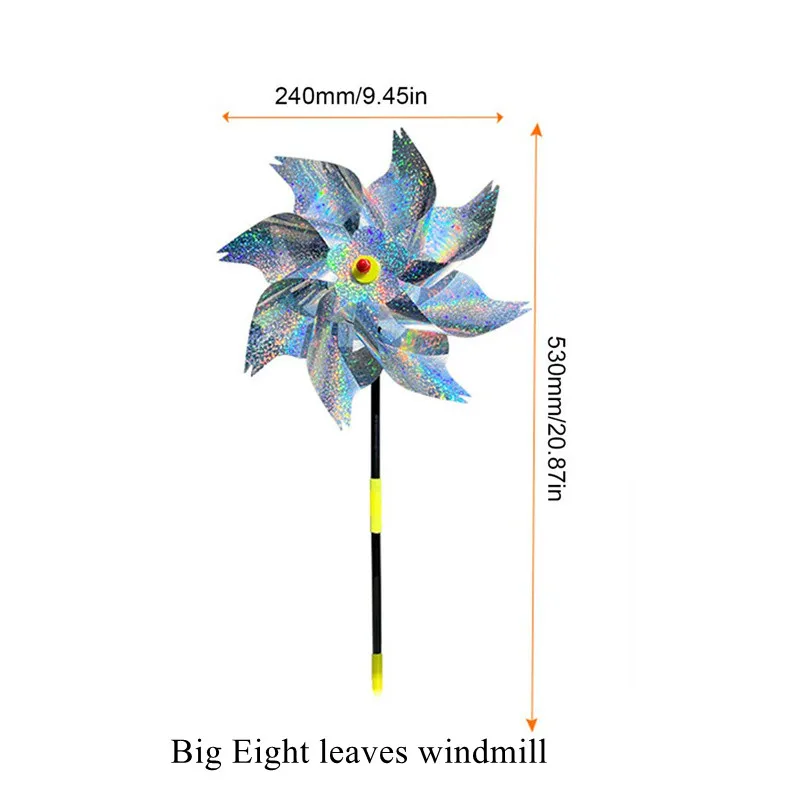 Bird Blinder Repellent Pinwheels Protect Outdoor Garden Pinwheels Reflective Bird Scare Deterrent Driving Windmill Bird Repeller