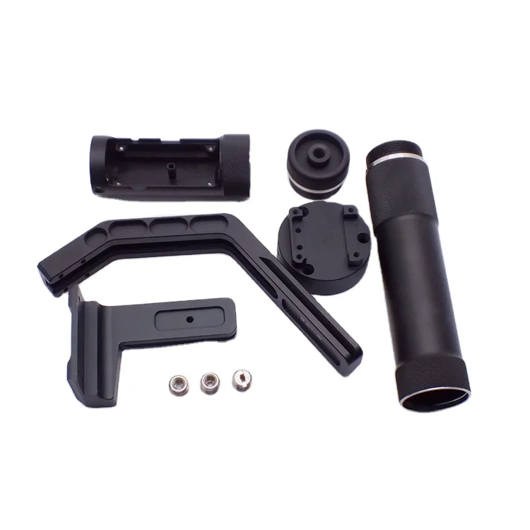 5 Axis CNC Machining Lathe Turning Small Black Aluminum Parts Custom High Precision CNC Service