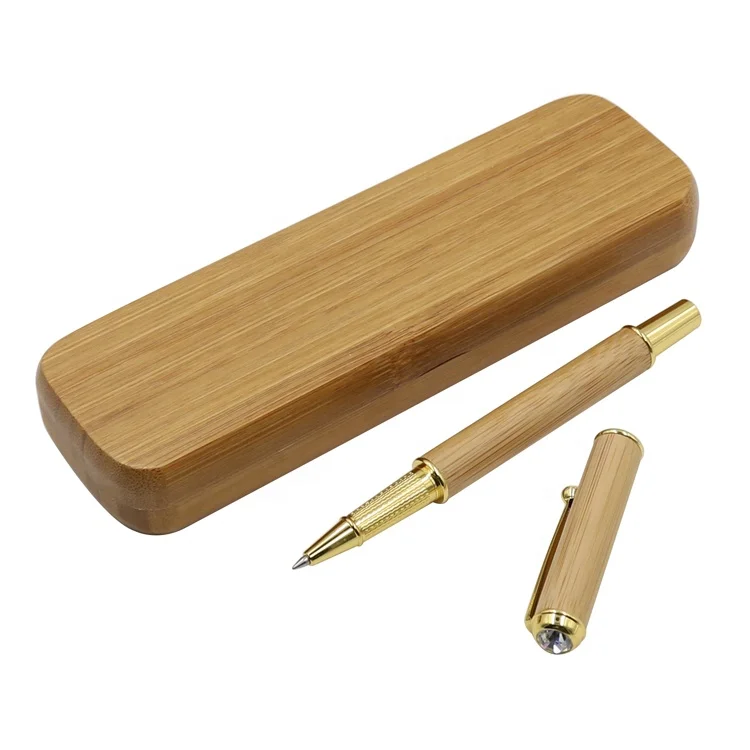 Sinlgle Slot Custom logo Bamboo Pen Box Luxury Pen Box Bamboo Box