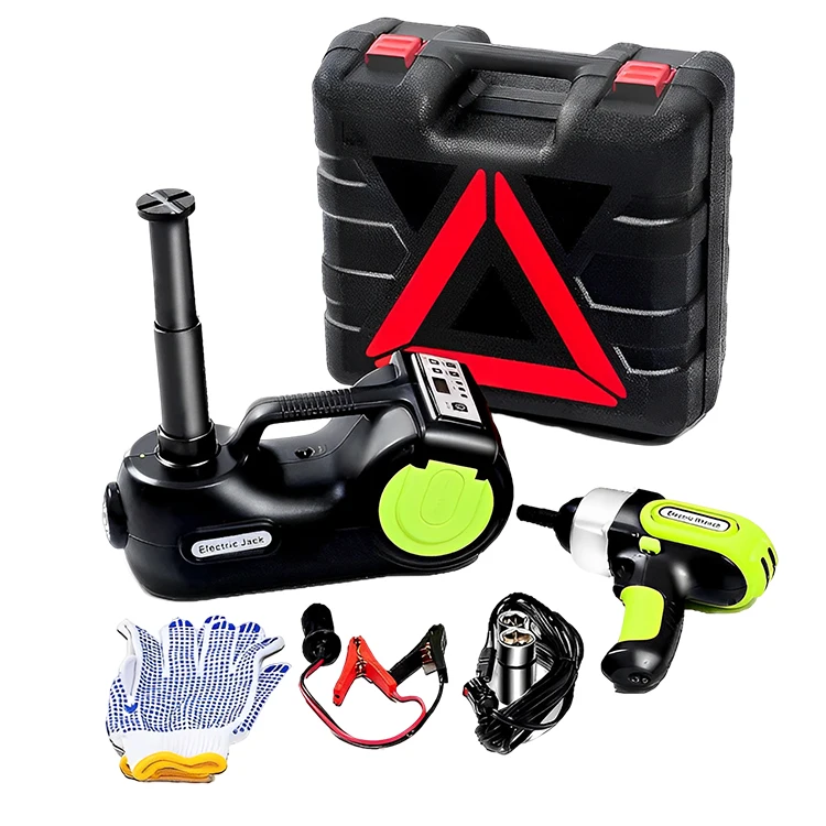 WISDOM Power Tools Kit Hot Sale 12v Electric Hydraulic Floor Lifting Car Jack Complete Set