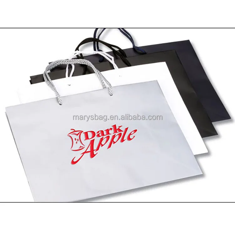 laminated eurotote paper bag with matching macrame handles