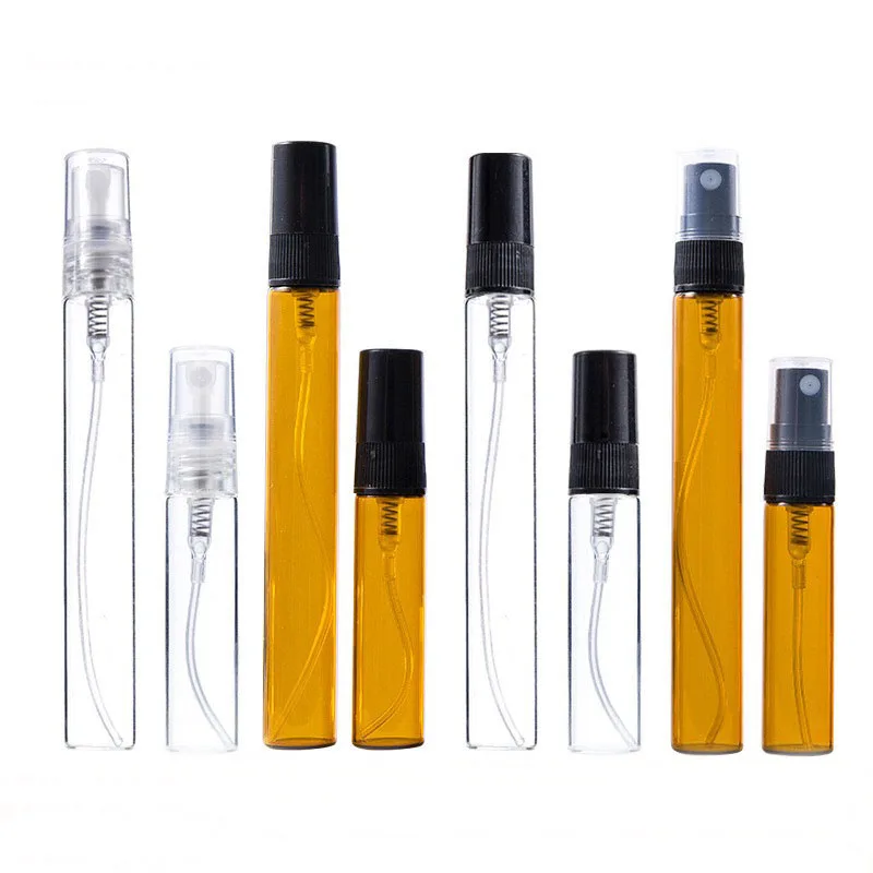 2ml 3ml 5 ml 10ml Portable Empty Mini Glass Perfume Atomizer Spray Bottle For Sample Vial