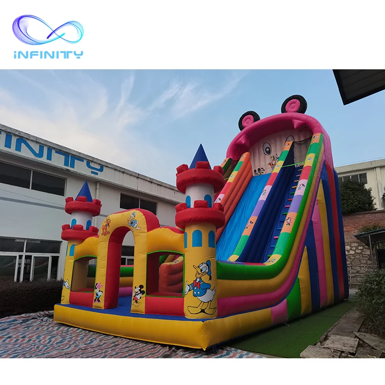 Factory price 11m inflatable giant slides commercial grade inflatable dry slide inflatable slide for adults