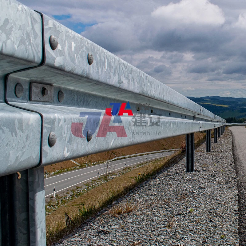Roadway Galvanized W Beam Guardrail Q235 Q345 Road Safety Guardrail CE Certificate Standard Highway Guardrail