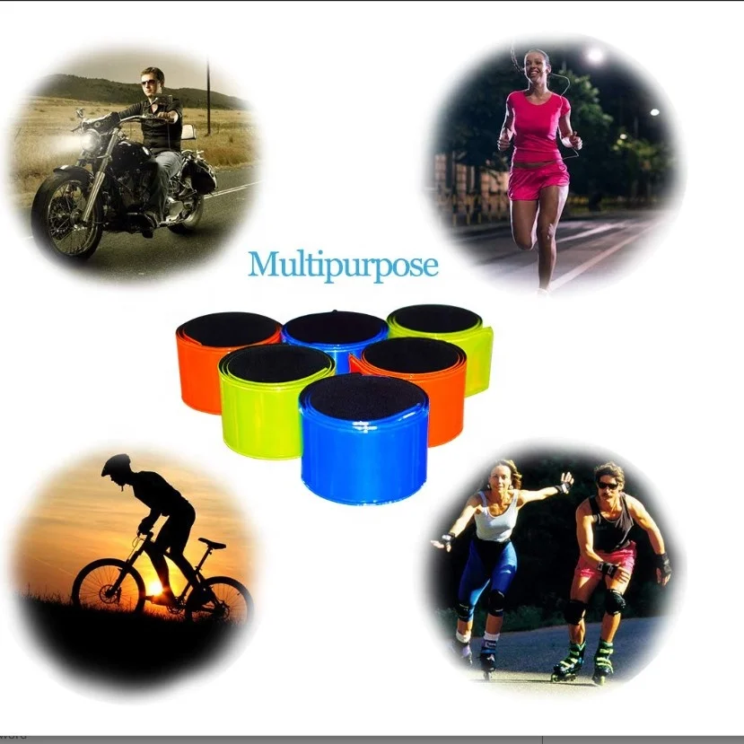 Reflective High Viz Slap Wrap Arm Band Ankle Trouser Clip Bike Bicycle Cycle Leg