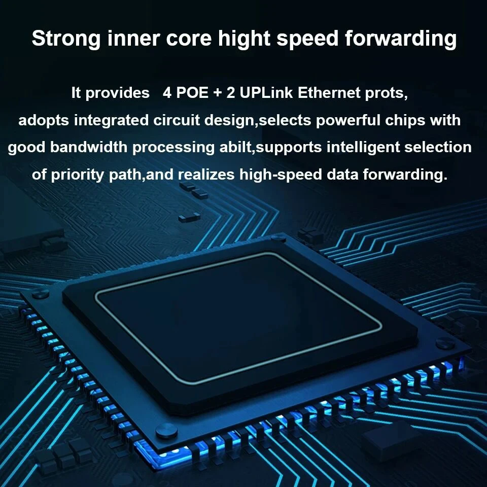 Коммутаторы ethernet KuWFi 4 + 2 порта 250 м Wi-Fi 100 Мбит/с переключатели с портами восходящая линия связи