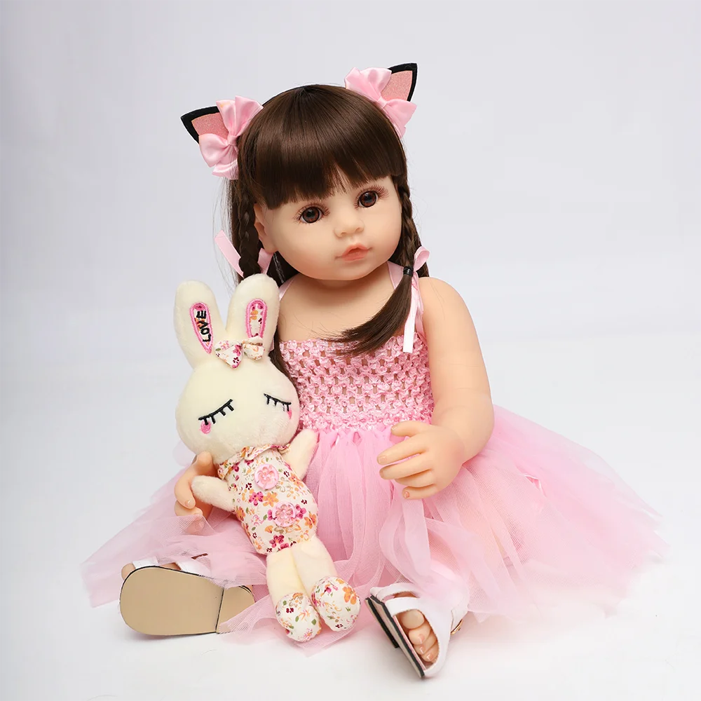 Fox And Rabbit Set Vinyl Silicone Reborn Baby Doll Kit Wholesale price Adorable Girl Kids Partner Gifts With Pacifier and Bottle
