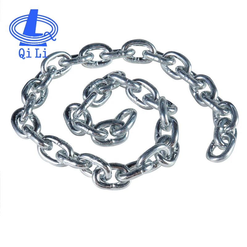 DIN766 galvanized smooth welded short link chain