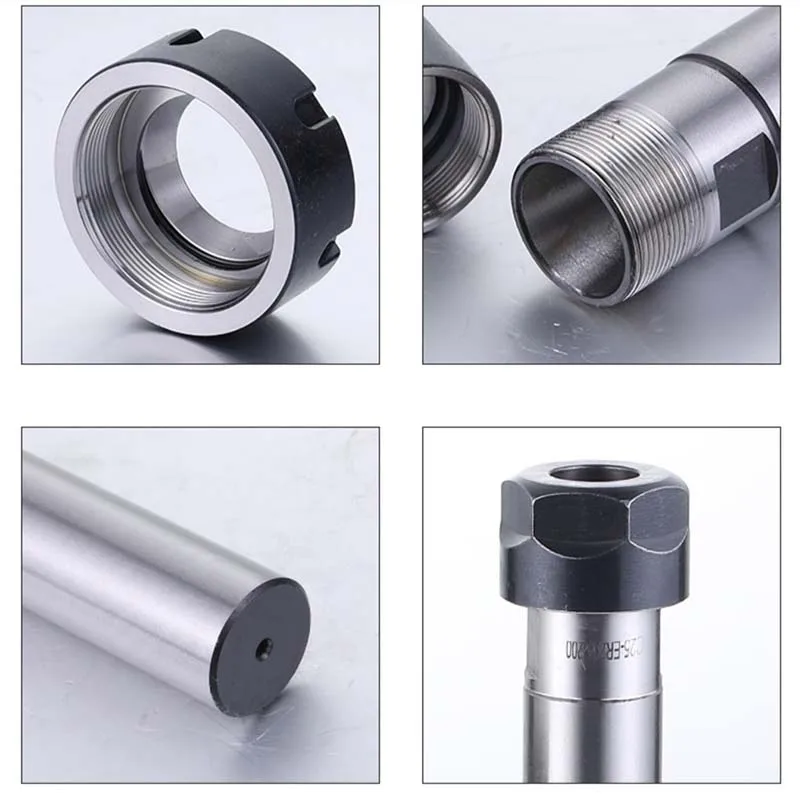 Collet Chuck Holder C10/C12/C16/C20/C25/C32 for ER8-ER25A/ER11-32M/UM Collet 100-200L Extension Straight Shank Extension rod