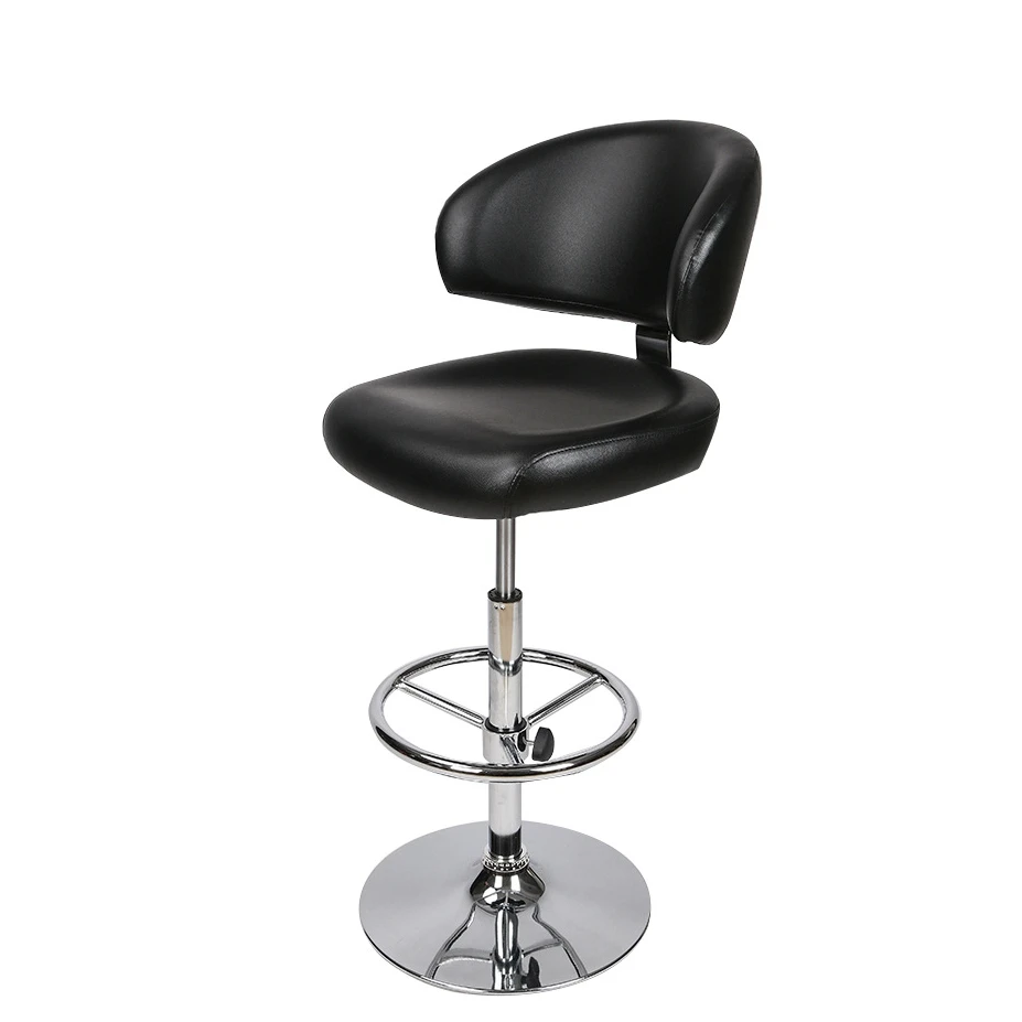 Customized high quality lifting rotating bar chair PU leather metal leg stool adjustable bar chair
