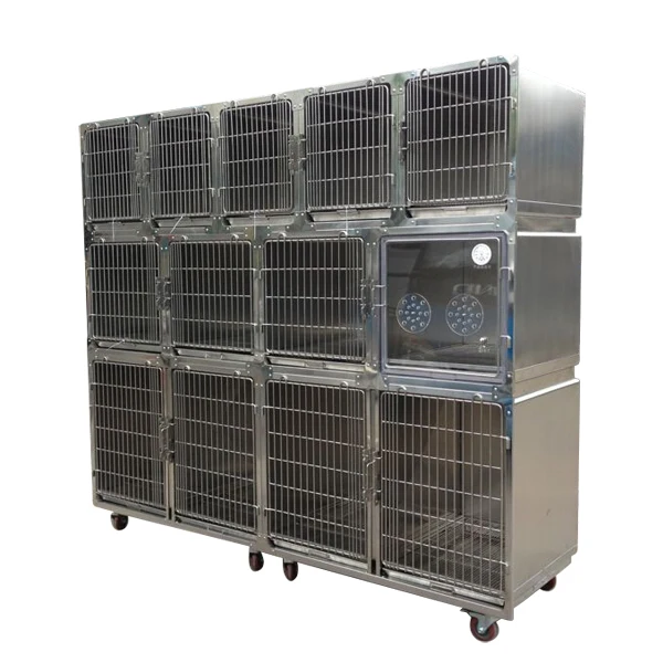 Medical Equipment 304 Stainless Steel Pet Cage animal cages veterinary combination cages for pet clinic