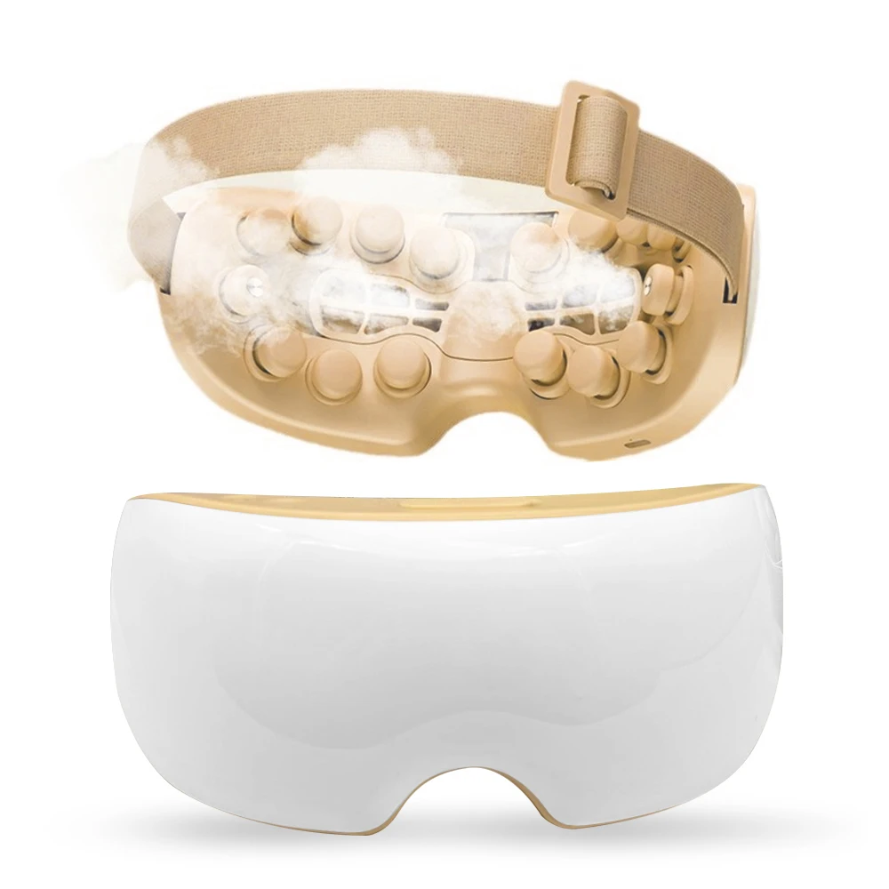 Heated Eye Mask Dry Eyes Dark Circles Remove Steam Moisturizes Rechargeable Bluetooth Music Massager