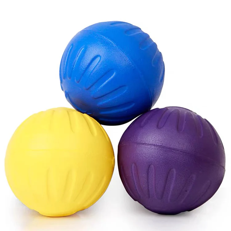 Soft EVA 9cm training Floating Foam chew Ball throw Pet Toys bite blue eva dog toy