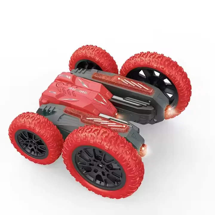2.4Ghz Remote Control 360 Degree Rotating Butterfly Stunt Tumbling Light Up Auto Showing Double-sided Stunt RC Car Toy For Kids