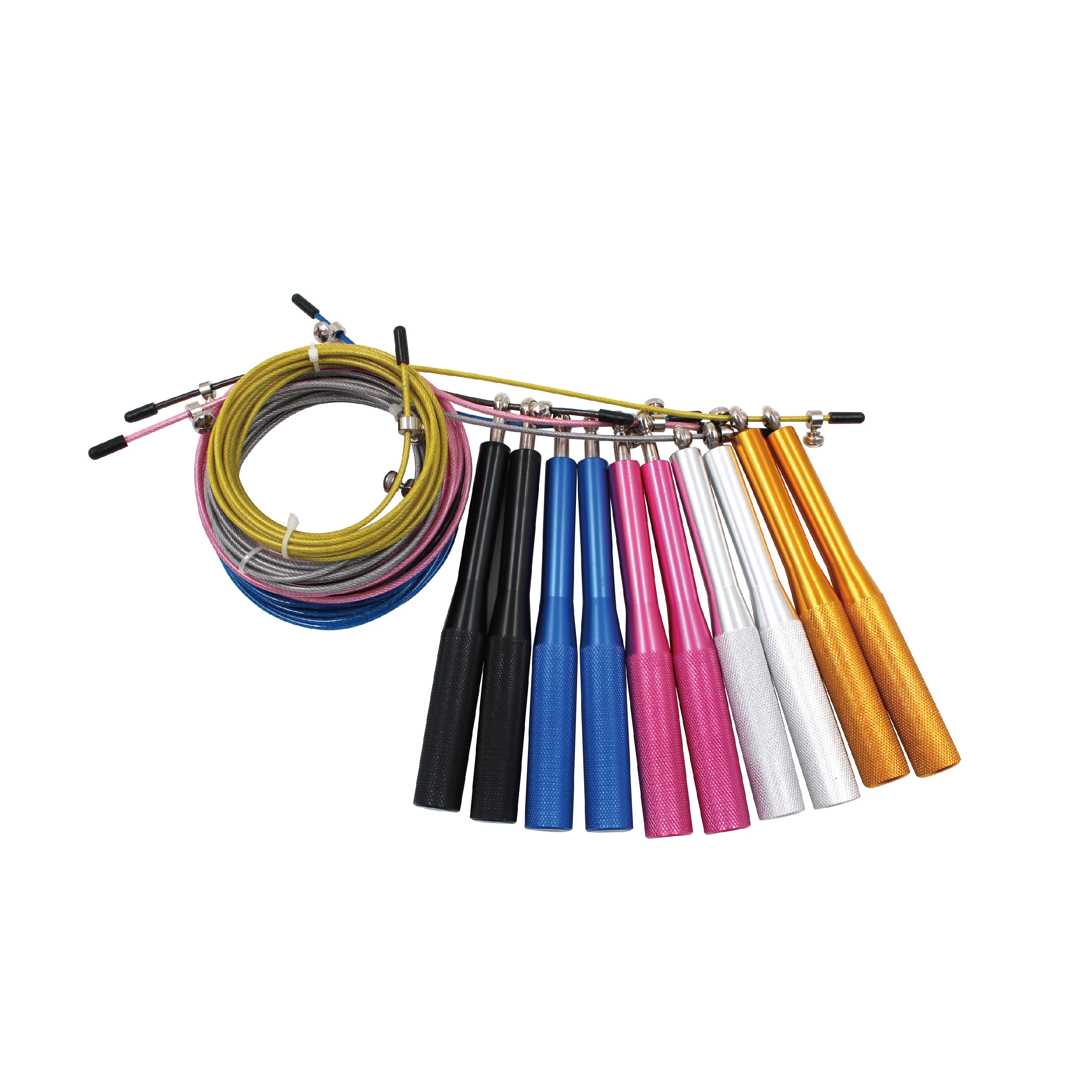 Competitive jump rope speed pvc coated steel wire skipping jump rope