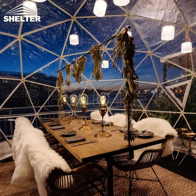 4m 5m Outdoor Transparent Garden Balcony Greenhouse Shed Geodesic Dome Bubble Igloo Tent For Sale