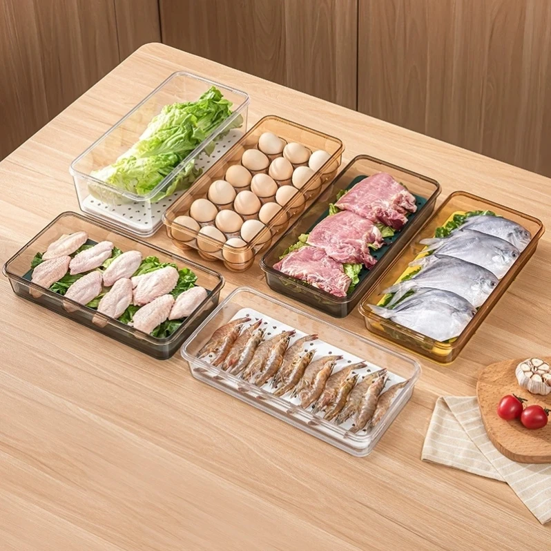 Большая емкость прозрачный пластиковый ящик для хранения свежих продуктов