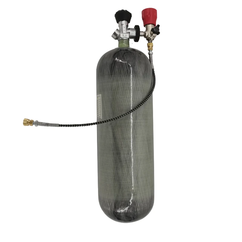 9L CE fully wrapped carbon fiber cylinder 4500psi 30mpa paintball pcp hunting gas cylnder senapan angin pcp