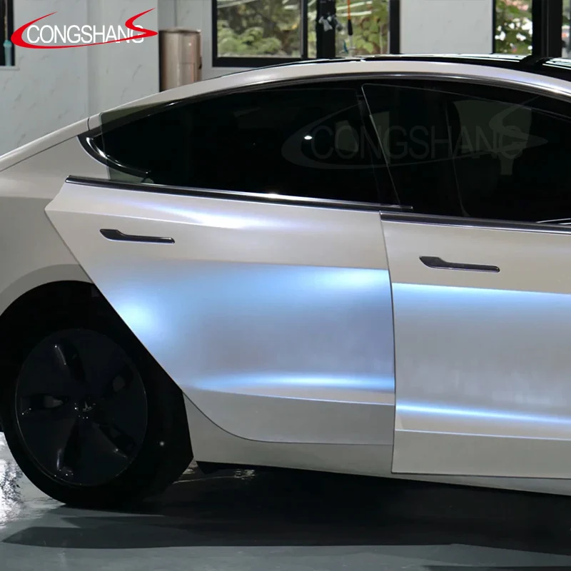 Car Body Decoration Glossy White Chameleon Car Vinyl Wrap