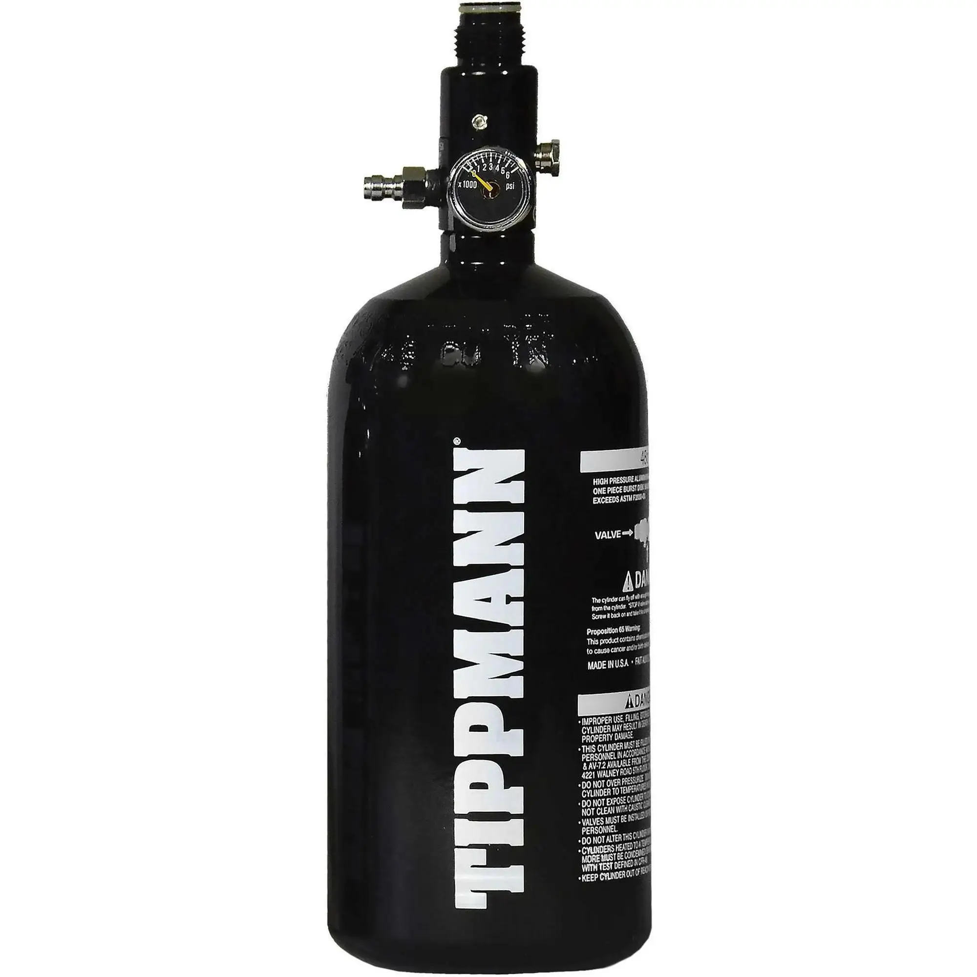 NEW Tippmann 48ci/3000 Flat Bottom Aluminum Compressed Air Tank - Black  HPA Tank Regulator 3000psi